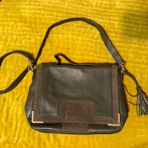 Vince Camuto Hanna Handle - Olive Green Leather & Suede